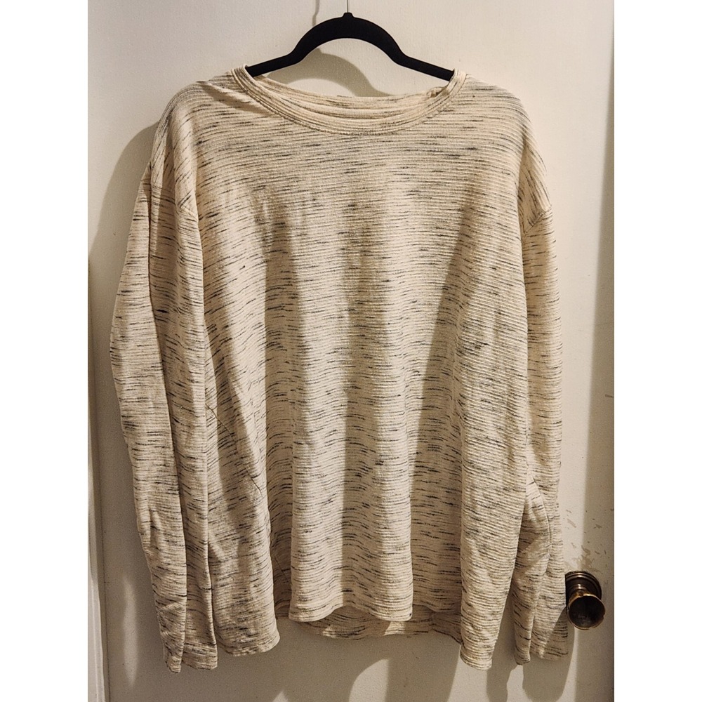 Winston Men's 2XLT Cotton Blend Long Sleeve Cream‎ Colored  Shirt